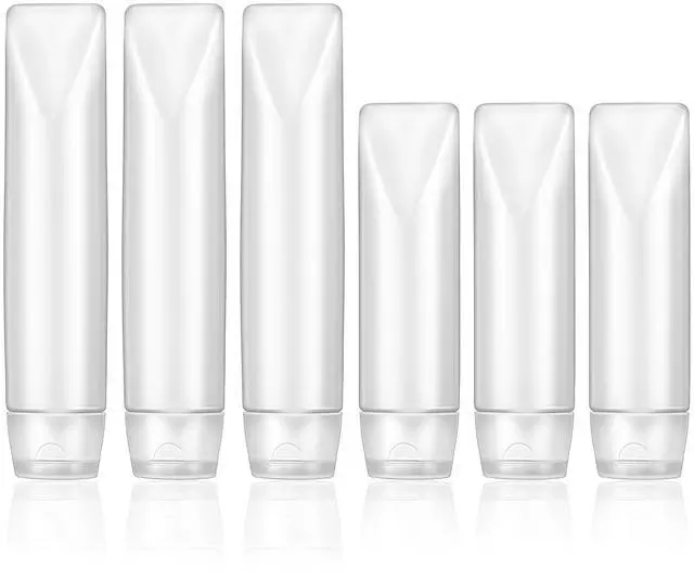 Main image of 1.7 oz/ 1 oz Travel Bottles Empty Refillable Toothpaste Tubes | 6 Pcs Leak Proof Empty Squeeze Tubes Travel toothpaste Container for Toiletries BPA Free Refillable Tube Squeeze Bottle,2Size