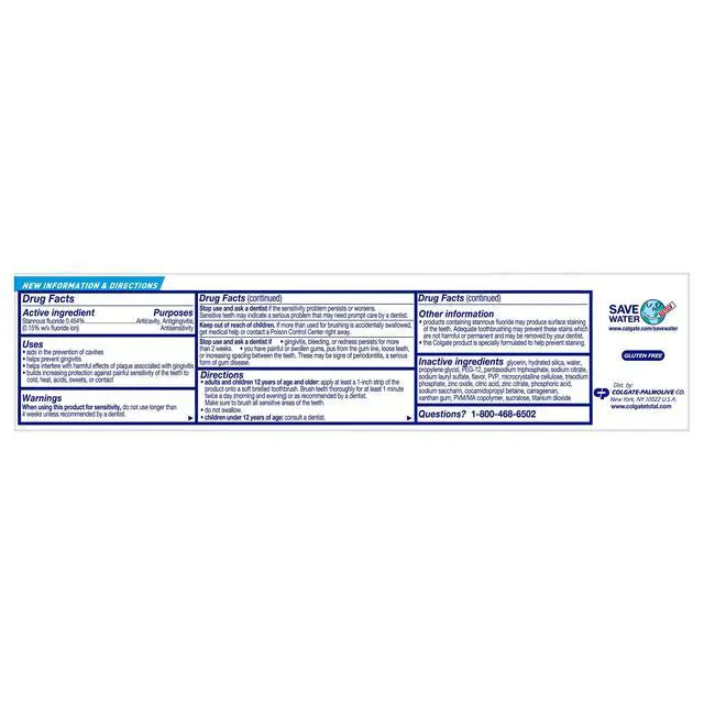 Alt view image 7 of 7 - Total Whitening Toothpaste, Advanced Whitening, 5.1 Ounce