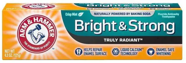 Main image of Truly Radiant Bright & Strong Fluoride Anticavity Toothpaste Fresh Mint 4.3 oz