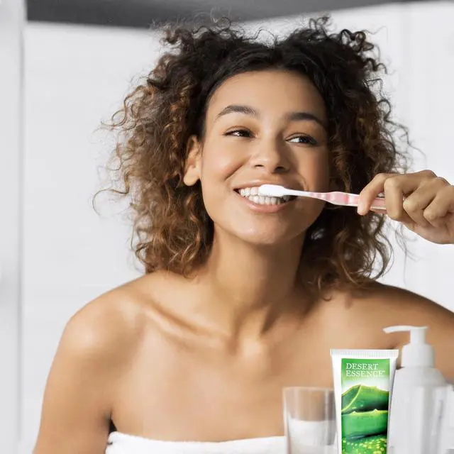 Alt view image 3 of 7 - Aloe & Tea Tree Oil Toothpaste, Flouride Free, SLS Free, Carrageenan Free, Vegan, Gluten Free, Peppermint, 6.25 oz.