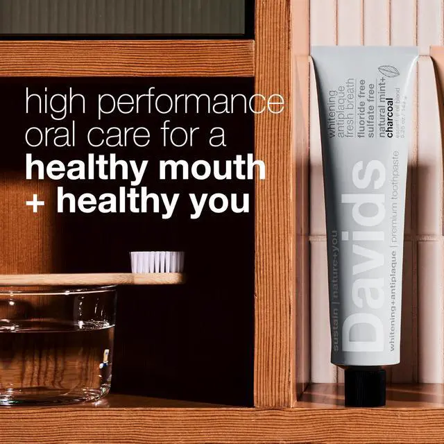 Alt view image 2 of 7 - Charcoal Toothpaste Whitening SLS Free Enamel Safe Peppermint 5.25oz | Antiplaque Protection, Fluoride Free Formula, Packaged in a Recyclable Metal Tube for Less Plastic Waste