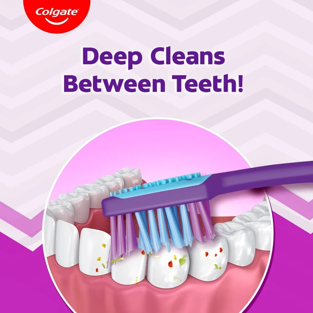 Alt view image 2 of 7 - ZigZag Toothbrush for Deep Inter dental Clean with multi angle zig zag bristles (Medium, Pack of 6)