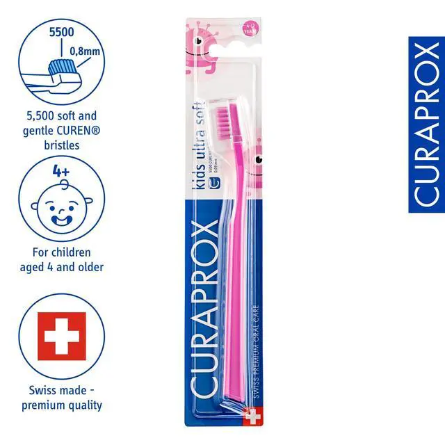 Alt view image 2 of 7 - CS Kids Toothbrush for Ages 4-12, Random Color, Single Pack | Dentist Recommended, Ultra-Soft Filaments, Gentle to Gums, Swiss Oral Care