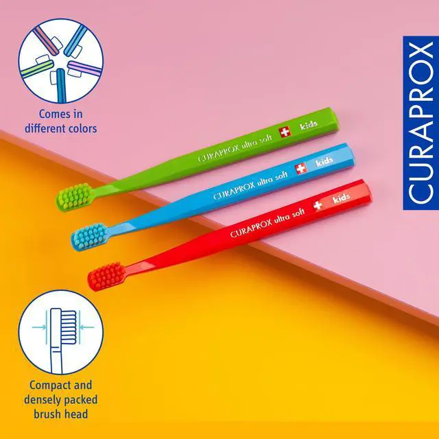 Alt view image 3 of 7 - CS Kids Toothbrush for Ages 4-12, Random Color, Single Pack | Dentist Recommended, Ultra-Soft Filaments, Gentle to Gums, Swiss Oral Care