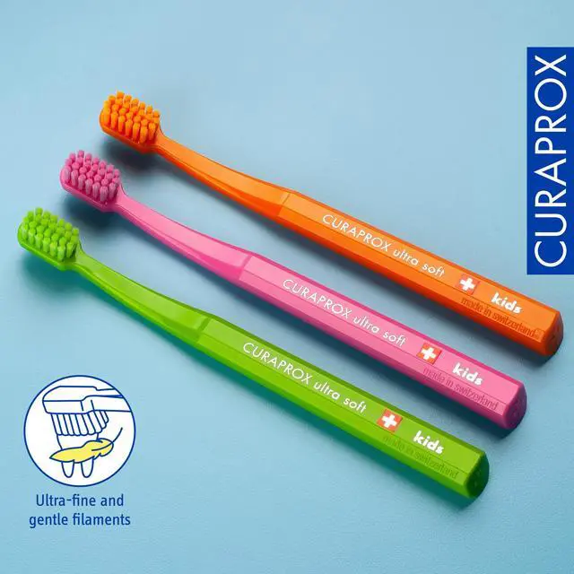 Alt view image 5 of 7 - CS Kids Toothbrush for Ages 4-12, Random Color, Single Pack | Dentist Recommended, Ultra-Soft Filaments, Gentle to Gums, Swiss Oral Care
