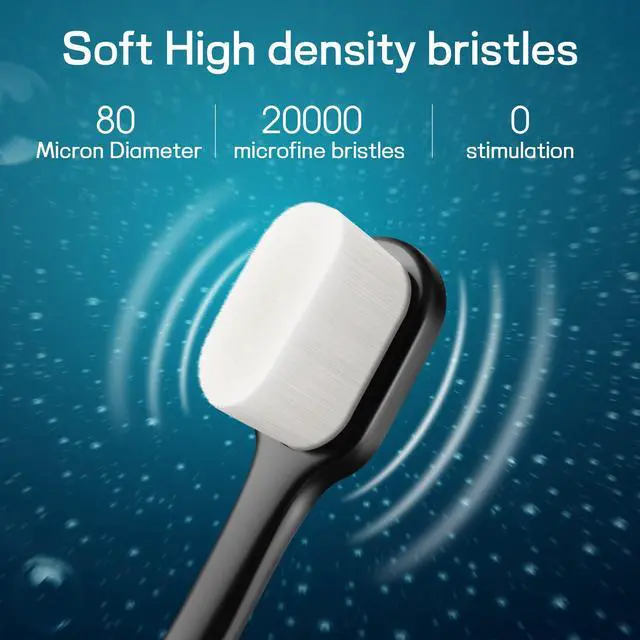 Alt view image 2 of 6 - Ultra Soft Toothbrush for Sensitive Gums, 20k Nano Floss Bristles Toothbrushes