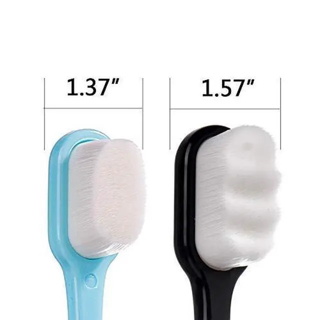 Alt view image 2 of 5 - Extra Soft Toothbrush for Sensitive Gums, Manual Toothbrush with 8 Tubes of 10000 Soft Floss Bristle for Gum Care, Protect Fragile Gums Good Cleaning Effect (2)