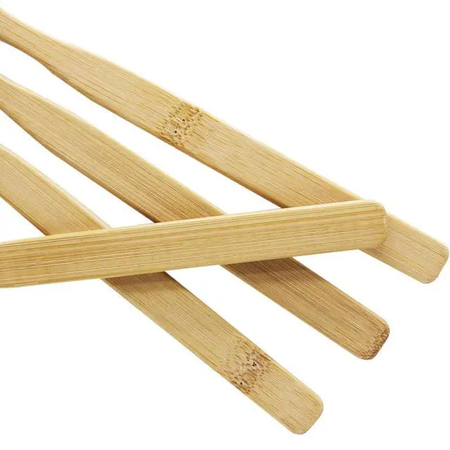 Alt view image 3 of 5 - Super Hard Toothbrush Bamboo Toothbrush Large Brush Head Manual Toothbrsuh Hard Bristles Pack of 4
