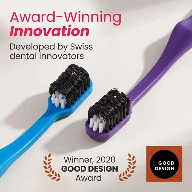 Alt view image 6 of 7 - CleanCurl 3D Toothbrush - 3-Sided Toothbrush Ideal for Adults, Kids, Special Needs, Elderly - Soft Bristle Perfectly Cleans Teeth, Implants & Gum Line