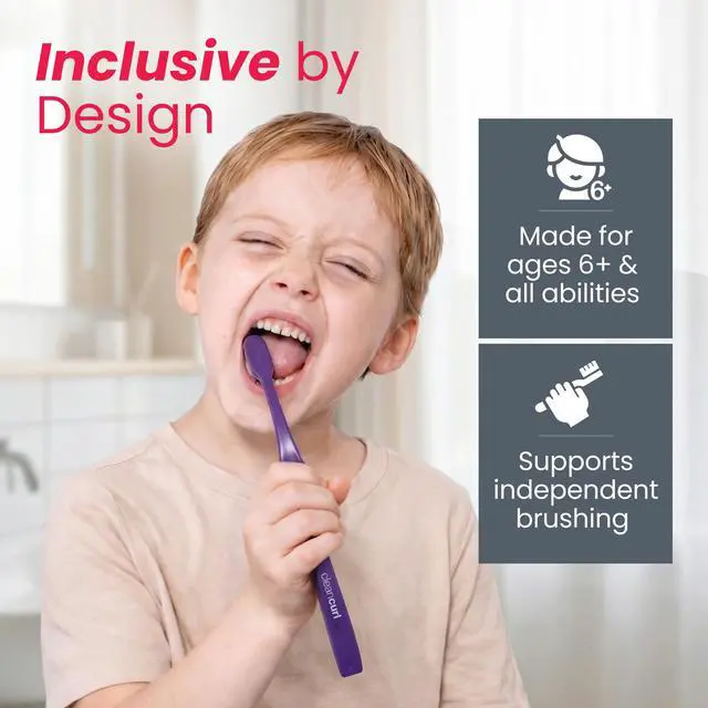 Alt view image 5 of 7 - CleanCurl 3D Toothbrush - 3-Sided Toothbrush Ideal for Adults, Kids, Special Needs, Elderly - Soft Bristle Perfectly Cleans Teeth, Implants & Gum Line