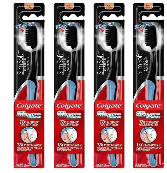 Main image of Slimsoft Charcoal Toothbrush | Combo Pack of 4