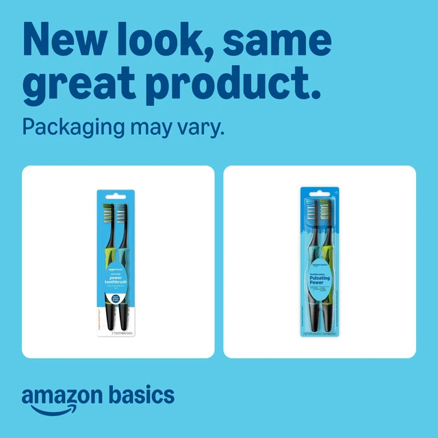 Alt view image 2 of 5 - Soft Toothbrushes for Adults - Pulsating Deep Cleaning with Soft Bristles, 2 Count, Assorted Colors, Packaging May Vary