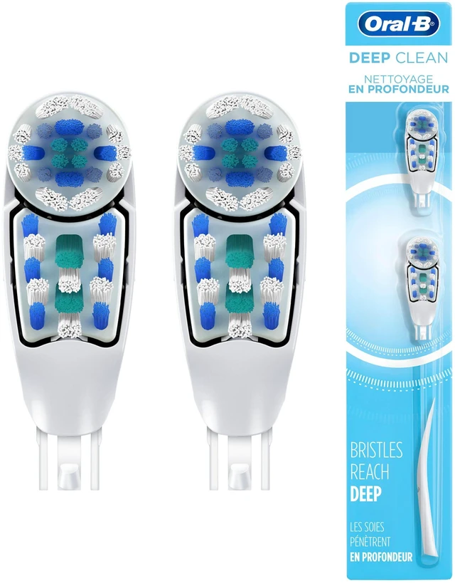 Main image of Deep Clean Battery Powered Toothbrush Replacement Brush Heads Refill, Soft, 2 Count