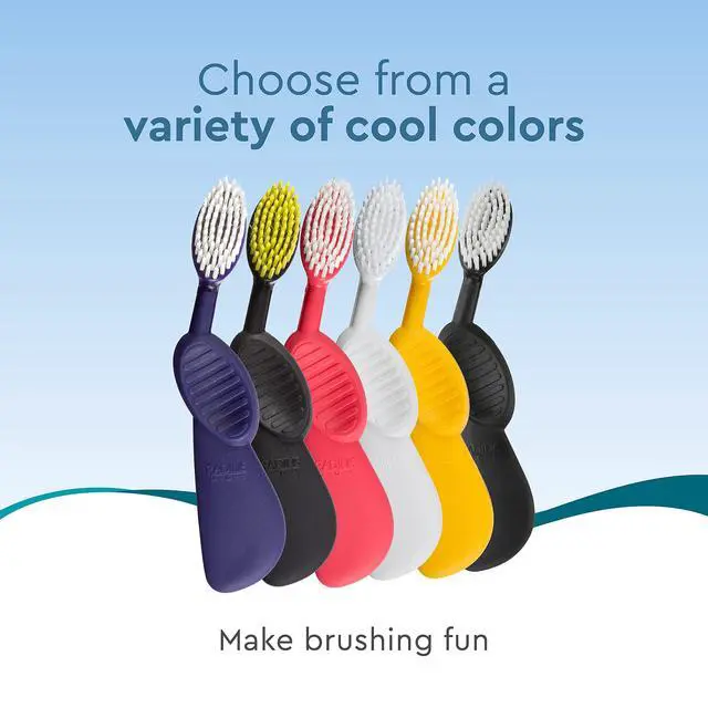 Alt view image 5 of 7 - Toothbrush, Flex Brush, Soft Bristles, Right Handed, Watermelon Brush with White Bristles, BPA Free & ADA Accepted, Pack of 1
