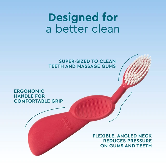 Alt view image 4 of 7 - Toothbrush, Flex Brush, Soft Bristles, Right Handed, Watermelon Brush with White Bristles, BPA Free & ADA Accepted, Pack of 1