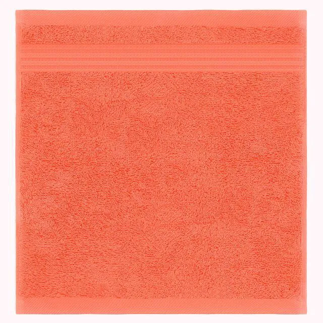 Alt view image 2 of 4 - 100% Cotton Turkish Washcloths for Bathroom Essentials 4 Pack, Soft Absorbent Wash Cloths Quick Drying Small Towels Washrags, Coral