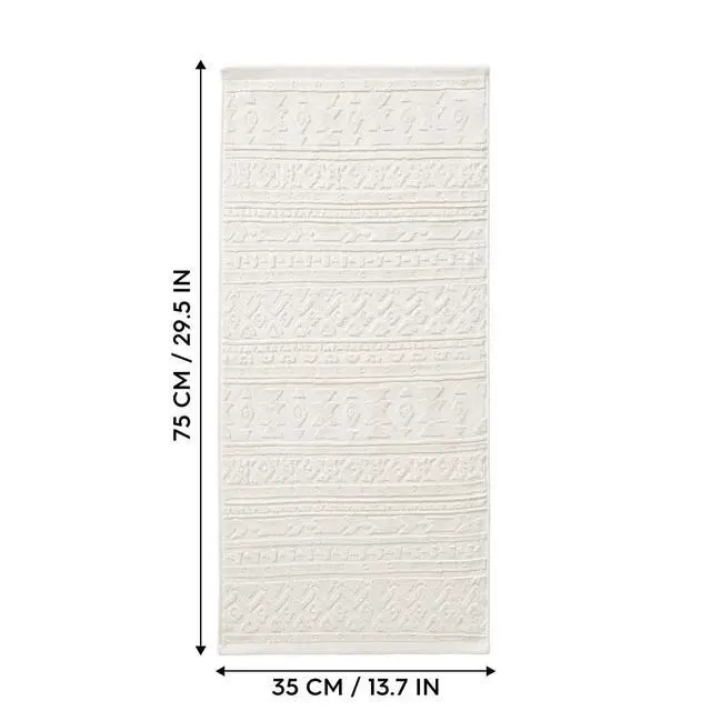 Alt view image 7 of 7 - 2 Pcs Beige 3D Geometric Design Jacquard Hand Towels for Bathroom, 100% Cotton Soft Absorbent Bathroom Decor Towels, 13.7 x 29.5 Inch