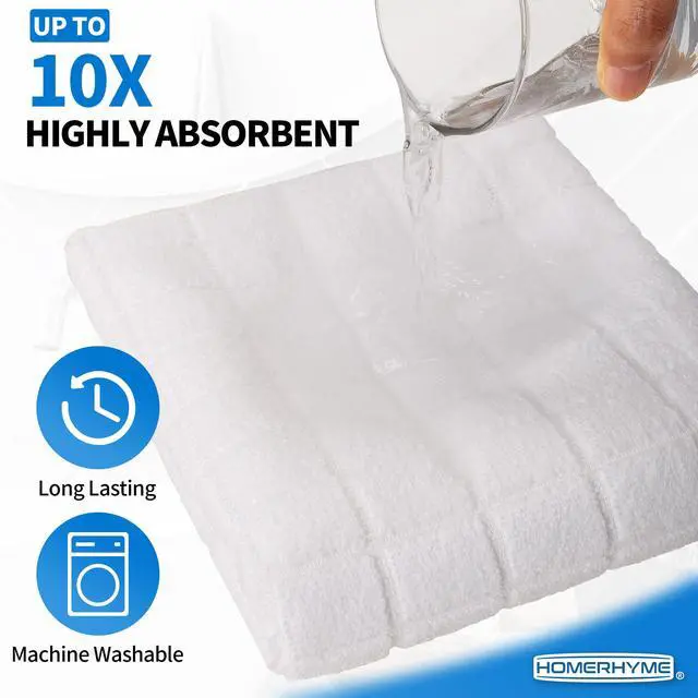 Alt view image 3 of 7 - White Hand Towels, 6 Pack 25''*15'' Microfiber Hand Towels for Bathroom Kitchen, All-Purpose Quick Dry Lint Free Soft Absorbent Wash Cloths, Gym Towels Bath Towels Bulk for Yoga Spa Hotel