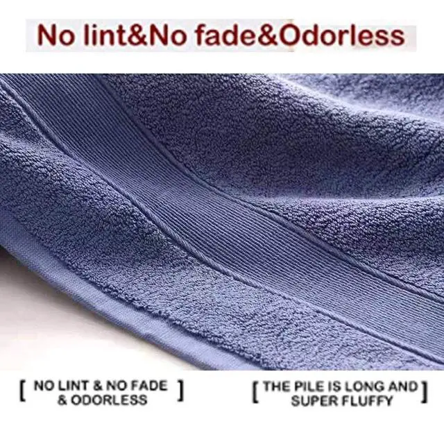 Alt view image 5 of 7 - Cotton Bath Hand Towels 14" x 30", Thick Hand Towel Face Towel, Bathroom Cloth, Soft and Absorbent Washcloths Set for Home Hotel (Blue-2 Pack)
