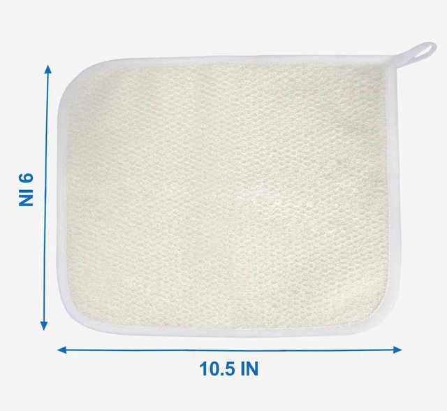 Alt view image 7 of 7 - Exfoliating Washcloth (3 Pack), Shower Cloth for Body and Face Exfoliator Scrubber, Two Sides Exfoliate Shower Rag Wash Cloths Nylon Cotton Loofah Sponge Scrub Towel estropajos para el cuerpo