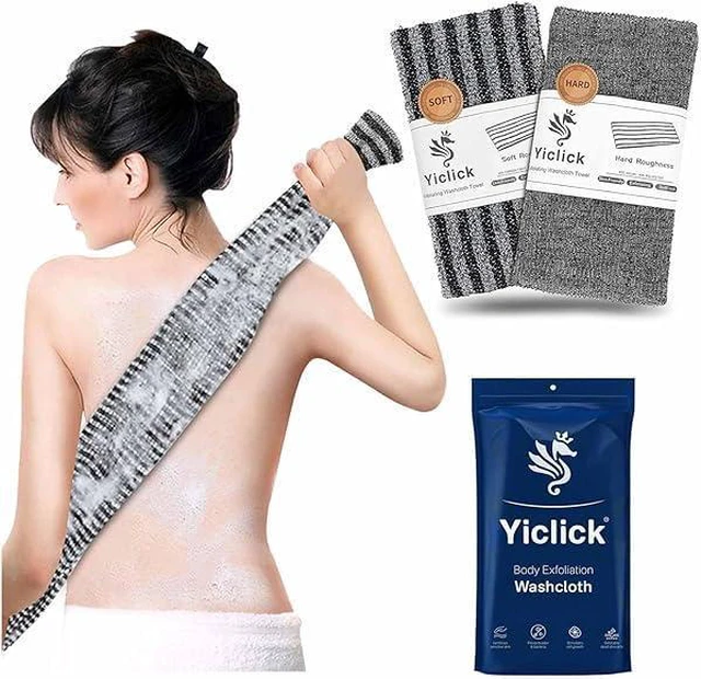 Main image of Exfoliating Washcloth Towel, Back Scrubber for Shower for Women, Exfoliating Body Scrubber, Loofah Sponge Wash Cloth, Korean Japanese Exfoliating Shower Towel, Exfoliator Washer for Bath