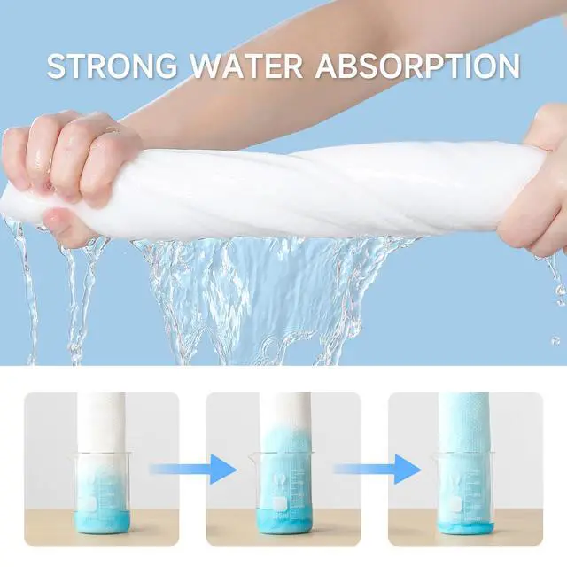 Alt view image 3 of 7 - 5 Pcs Disposable Bath Towels for Travel Larger And Thicker, 55.1 x 27.5" | Disposable Towels Travel Towel Reusable for Hotel Travel Essential, for Hiking Camping Sports Swimming and Traveling