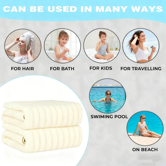 Alt view image 7 of 7 - Super Size Thick Coral Fleece Bath Towel 35 * 70inches, Ultra Soft & Highly Absorbent Quick-Dry Bath Sheet, Plush Microfiber Towel for Adults, Women, Men, Spa, Beach and Gift Ideas
