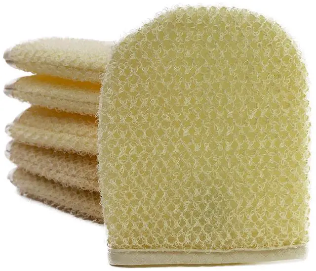 Main image of Facial Cleansing Sponge - Exfoliating Facial Cleansing Cloths Gloves Mitts - Softweave Exfoliating Washcloths - 6 Pack