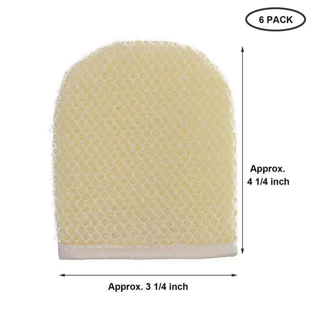 Alt view image 2 of 6 - Facial Cleansing Sponge - Exfoliating Facial Cleansing Cloths Gloves Mitts - Softweave Exfoliating Washcloths - 6 Pack