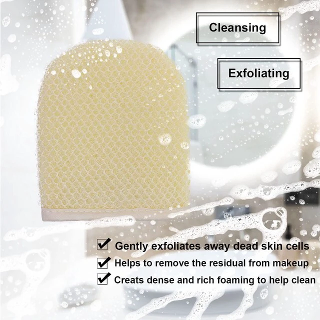 Alt view image 3 of 6 - Facial Cleansing Sponge - Exfoliating Facial Cleansing Cloths Gloves Mitts - Softweave Exfoliating Washcloths - 6 Pack