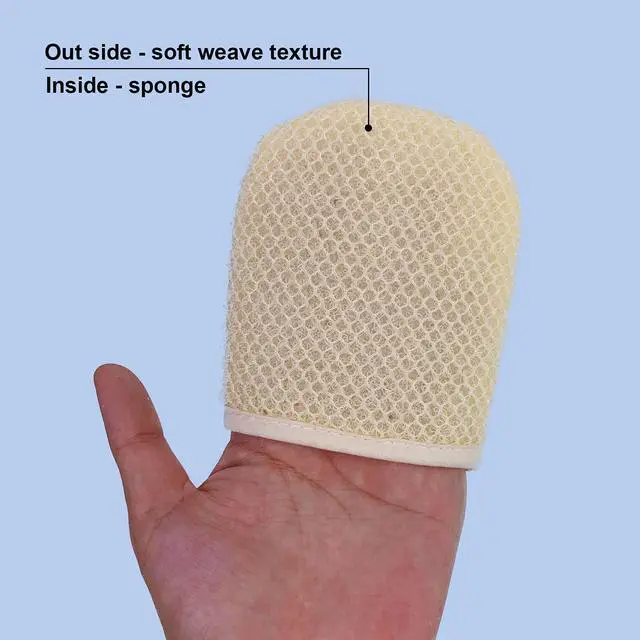 Alt view image 5 of 6 - Facial Cleansing Sponge - Exfoliating Facial Cleansing Cloths Gloves Mitts - Softweave Exfoliating Washcloths - 6 Pack