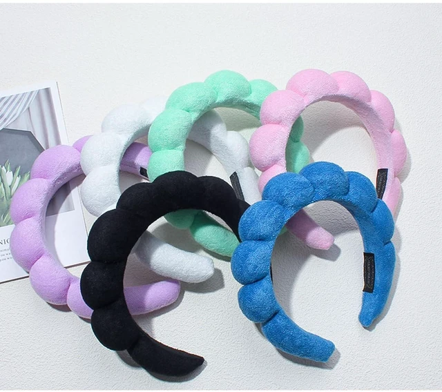 Alt view image 4 of 5 - Spa Headbands for Washing Face Makeup Skin Care Headband Women Bubble Facial Beauty Headbands Puffy Shower Towel Band Hair Headband