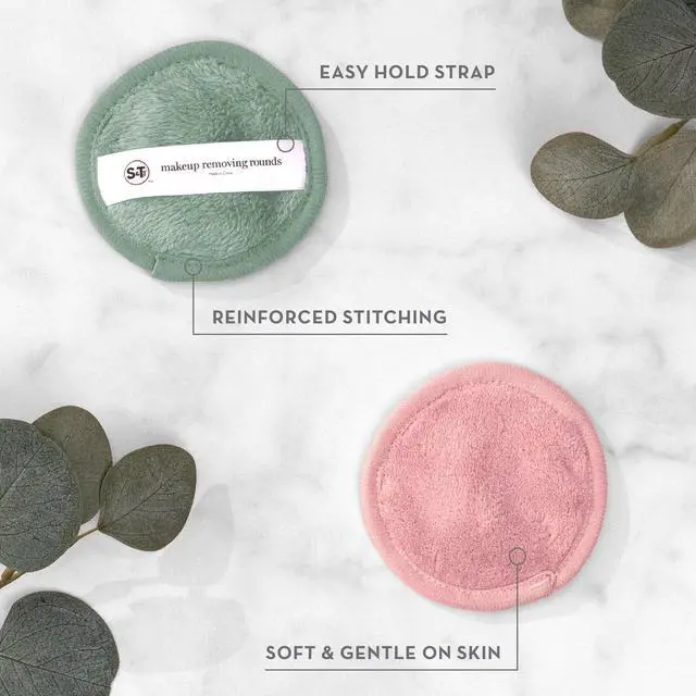 Alt view image 3 of 6 - Makeup Remove Wipes, 7 Pack + Bag, 4" Diameter, Assorted Colors | Soft Microfiber, Laundry and Storage Bag Included, Reusable, Machine Washable, Remove Makeup, Travel Essential