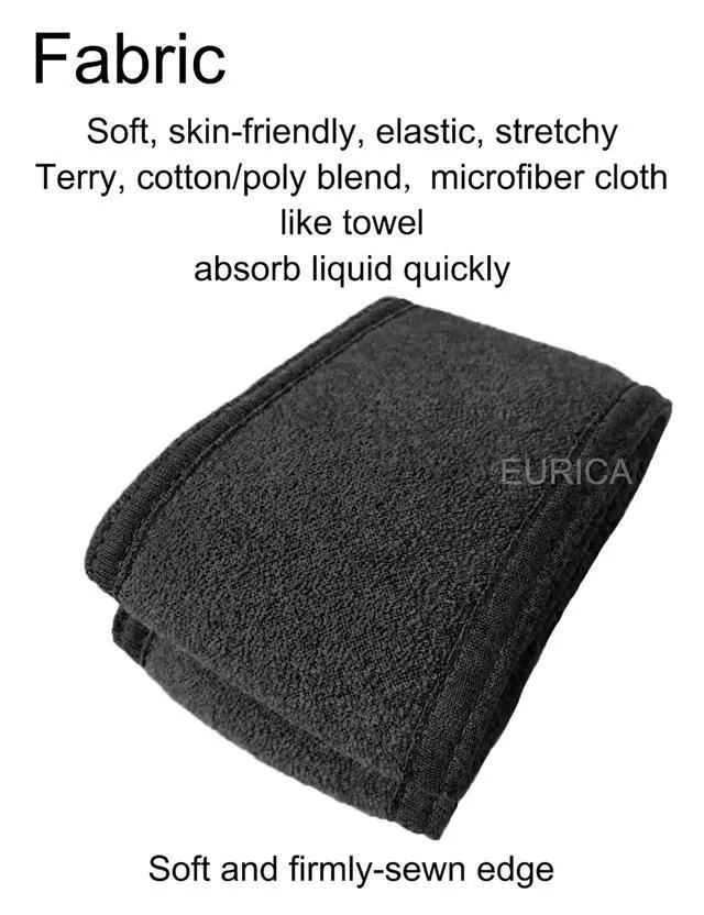 Alt view image 4 of 5 - Hair Wrap Headband, 6 Pack Non-slip Stretchable Washable Makeup Headband for Face Wash Facial Treatment Sport Fits All, White (Black)