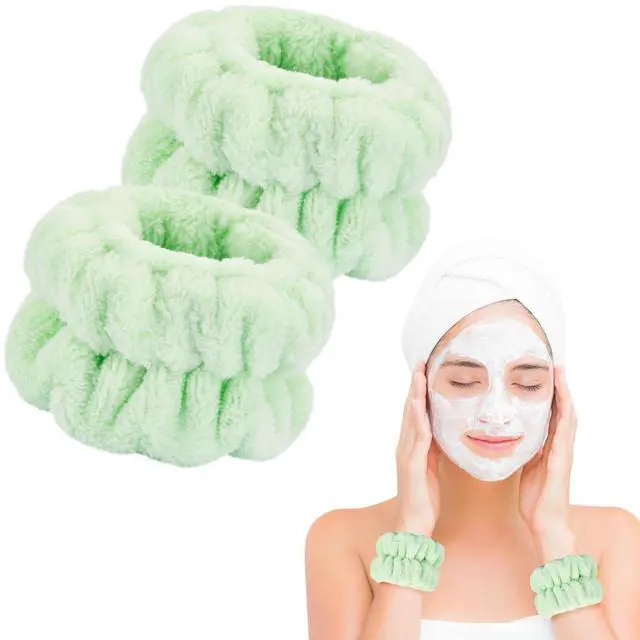 Alt view image 3 of 7 - 2 Pcs Wrist Bands for Washing Face, Microfiber Wrist Towels for Washing Face, Spa Wristbands for Washing Face, Face Wash Wristbands, Arm Bands for Washing Face for Woman and Children