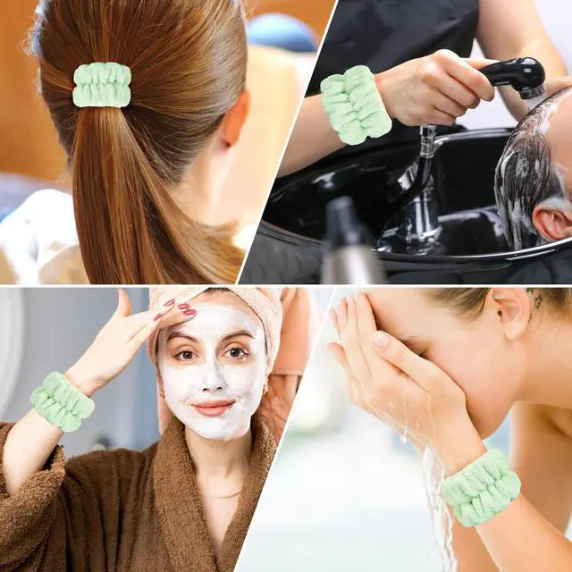 Alt view image 6 of 7 - 2 Pcs Wrist Bands for Washing Face, Microfiber Wrist Towels for Washing Face, Spa Wristbands for Washing Face, Face Wash Wristbands, Arm Bands for Washing Face for Woman and Children