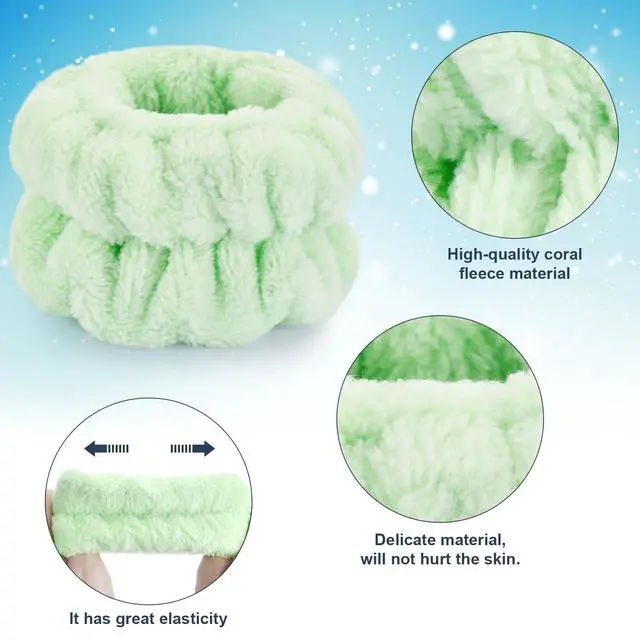 Alt view image 5 of 7 - 2 Pcs Wrist Bands for Washing Face, Microfiber Wrist Towels for Washing Face, Spa Wristbands for Washing Face, Face Wash Wristbands, Arm Bands for Washing Face for Woman and Children