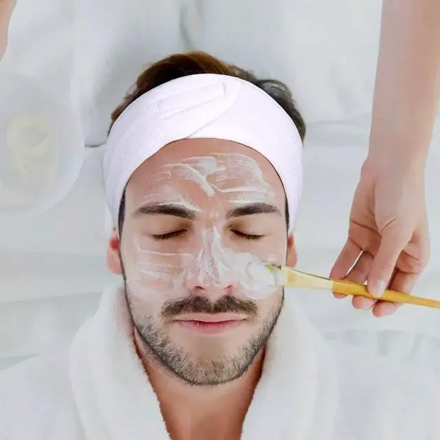 Alt view image 6 of 6 - 4PCS Facial Spa Headbands for wahsing Face Makeup Shower Bath Wrap (White)