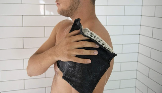 Alt view image 7 of 7 - Terry Wash Cloths for Face and Body, Dual-Sided Cleansing and Exfoliating Washcloths, Machine Wash, Black, 3 Count