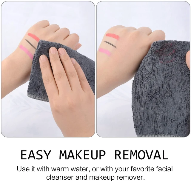 Alt view image 5 of 7 - Microfiber Facial Cloths Fast Drying Washcloth 12inch x 12inch Grey 2 pack