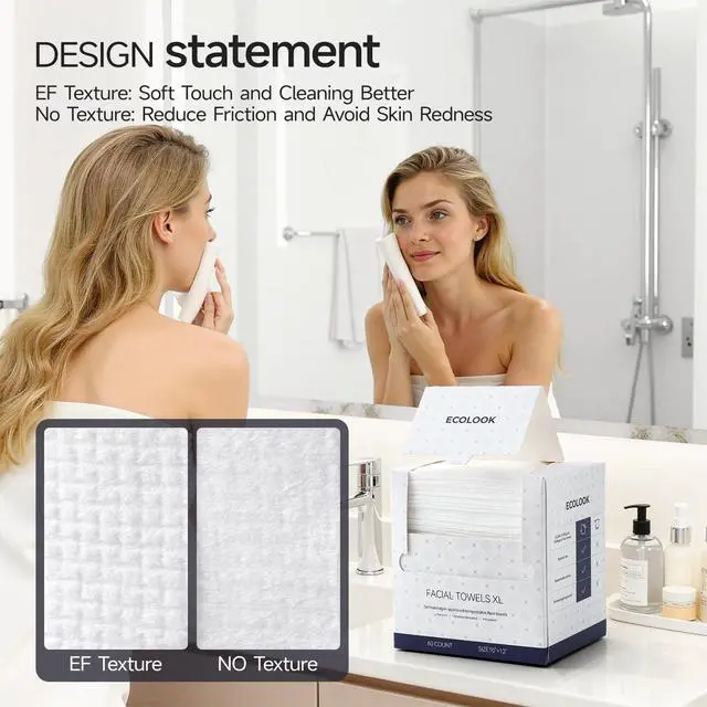Alt view image 5 of 7 - Face Towels XL Travel Pack, 3-Box (12 Count Each)| Thickened Disposable Face Towels for Travel| TSA-Friendly,Premium Dry Wipes for Sensitive Skin & Makeup Removal