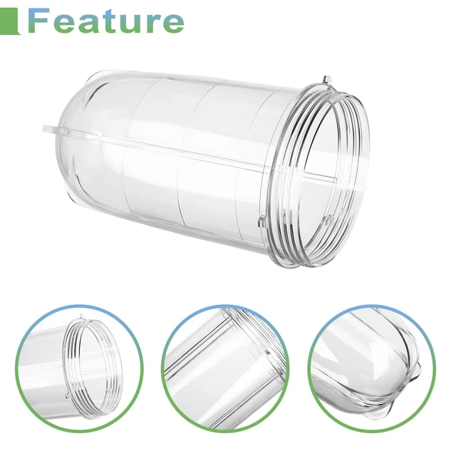 Alt view image 4 of 7 - 2 Pack 16oz Replacement Cups for Magic Bullet 250W Blender | Food Grade Plastic Blender Cups, Fits 250W Magic Bullet MB1001 Series, Ideal for Fitness Shakes, Smoothies, & Daily Meal Prep