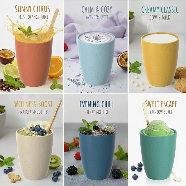 Alt view image 4 of 7 - Wheat Straw Cups of 6, 16 OZ Plastic Cups for Kitchen, Multicolor | Unbreakable Drinking Glasses Set of 6, Dishwasher & Microwave Safe Cup for Coffee, Juice