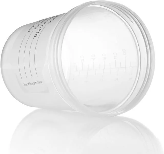 Alt view image 7 of 7 - Sterile Specimen Cups 4 oz, Urine Collection Cups 3 Count | Individually bagged sterile cups with screw-on lids for urine collection, specimen testing, and secure sample handling