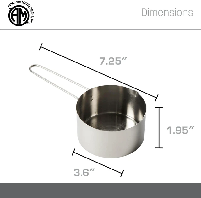 Alt view image 4 of 6 - MCW125 Stainless Steel Measuring Cup, Wire Handle, 1 1/4-Inch Cup