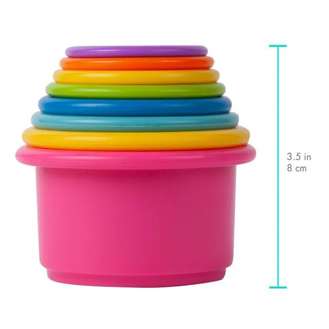 Alt view image 7 of 7 - Stack & Count Stacking Cups - Colorful Baby Stacking Water Toys Set - Stackable Cups for Learning - Baby Bath Toys - Toddler Water Table Toys - 8 Count
