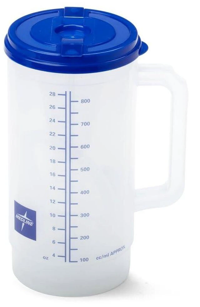 Alt view image 5 of 5 - Insulated Hospital Cup, Bedside Carafe, 32 oz, BPA-Free, Leak Resistant, Includes Lid & Straw