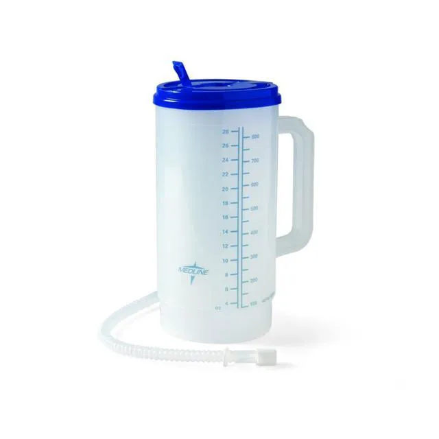 Alt view image 4 of 5 - Insulated Hospital Cup, Bedside Carafe, 32 oz, BPA-Free, Leak Resistant, Includes Lid & Straw