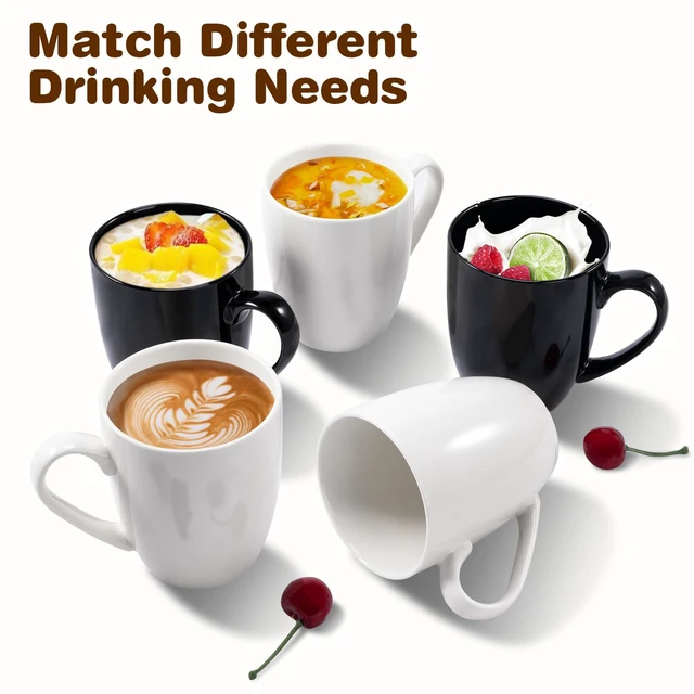 Alt view image 7 of 7 - Large Ceramic Coffee Mug 16oz(475ml) Tea Cups Idea Gifts White | Microwave & Dishwasher Safe Sturdy Resistance to Staining Comfortable Handle Cups for Latte Hot Tea Cappuccino Mocha Cocoa