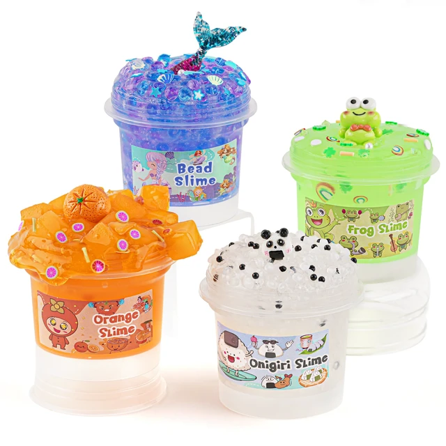 Alt view image 4 of 4 - Onigiri Rice Bead Slime - Stretchy & Non-Sticky Crunchy Slime Party Favors for Kids